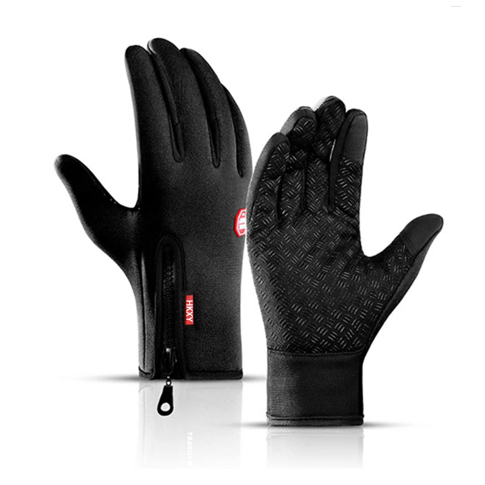 Winter Radfahren Handschuhe Männer Frauen Motorrad Fleece Sport Zipper Herbst Touchscreen Warme Wasser-Abweisend Winddicht Nicht-slip Handschuh