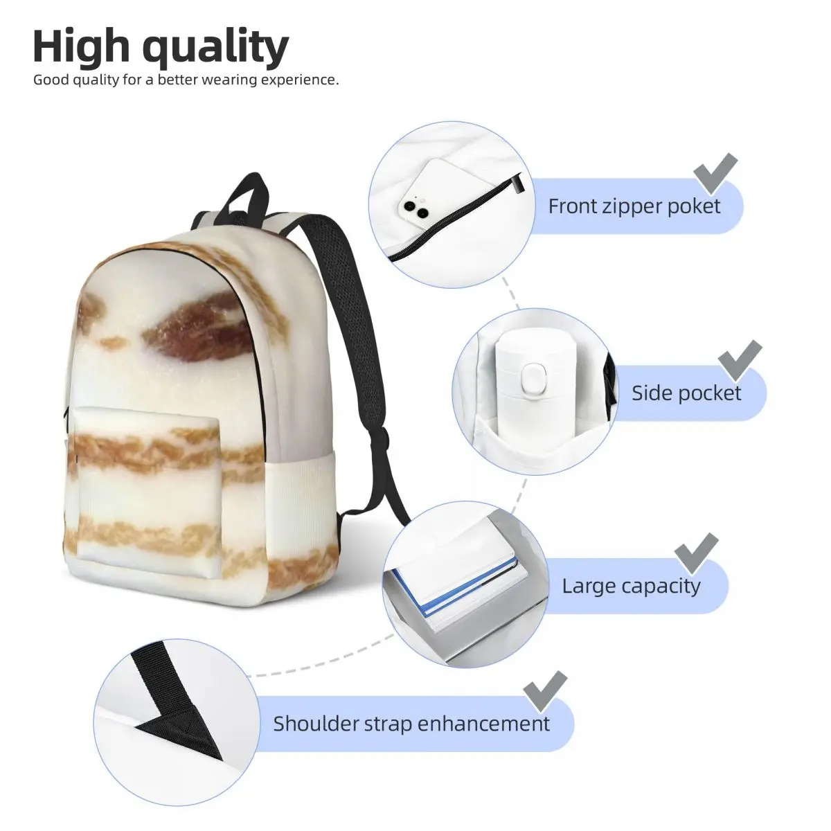 Backpack Student Boys Girls BookBag Kids School Bag Laptop Shoulder Bags for Men Women