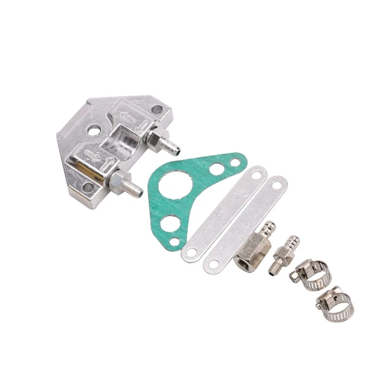 Universal Motocicleta CNC Motor Óleo Refrigerador, Kit Radiador de Refrigeração para 50CC 110CC 125CC 140CC 150CC ATV PIT PRO Trail Sujeira Prata