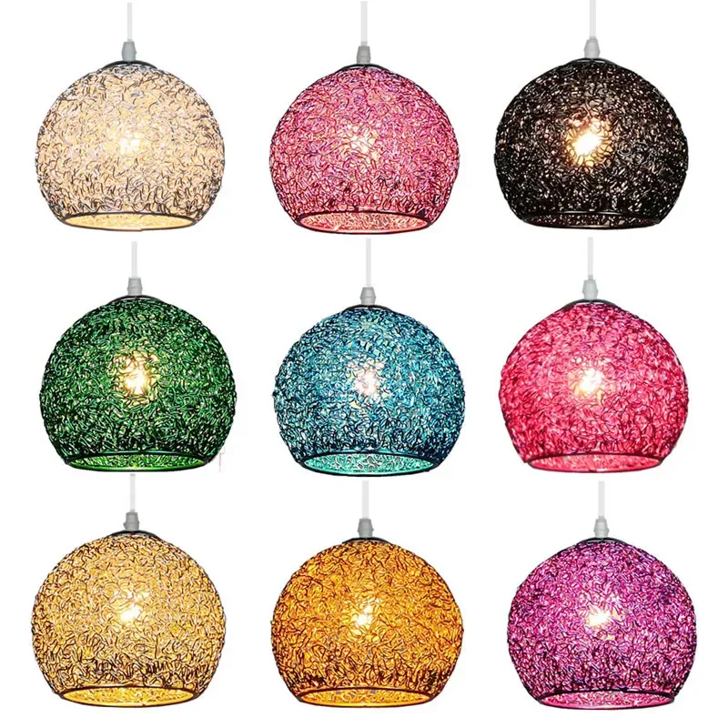 Modern Pendant Lamp Colorful Pendant Light Ball Round Pendant Light Restaurant Cafe Room Creative E27LED Lights Bedroom Fixtures