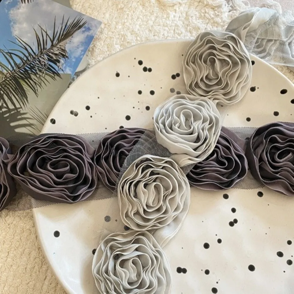 Fashion Adjustable Waist Belt Rose Flower Pattern Bohemian Waist Chain Decorative Straps Women