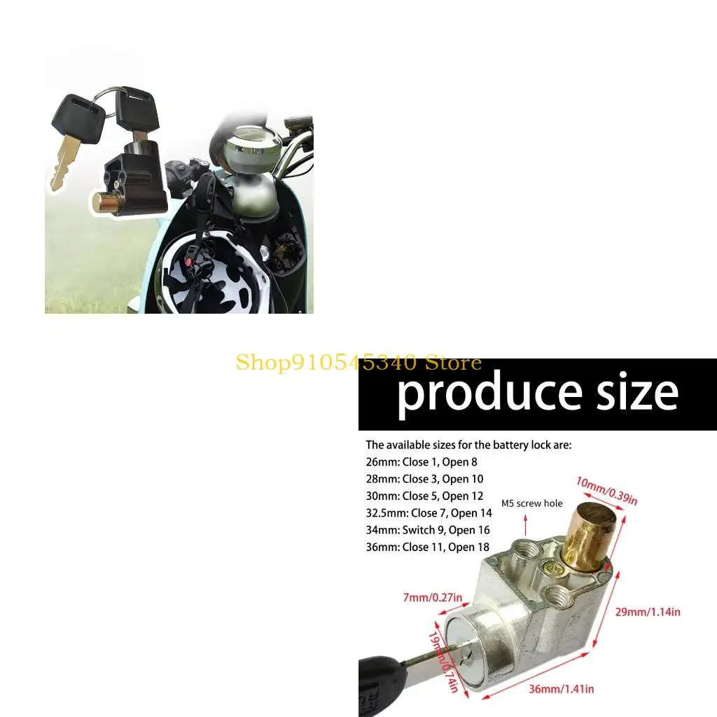U2JA Secure Battery Lock for Electric Vehicles High Grade Zinc Alloy Construction Theft Prevention Solution for Bikes