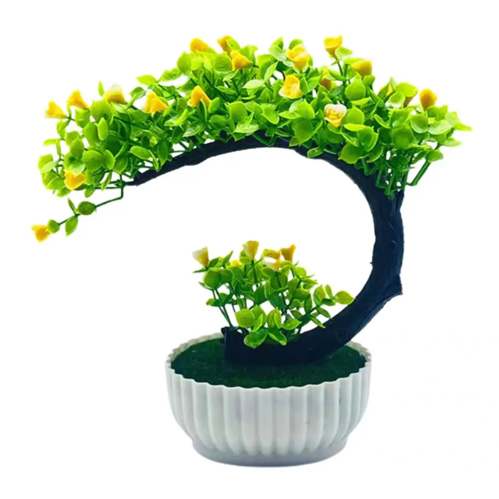 Faddish Artificial Bonsai  Fresh-keeping Weather-resistant Artificial Flower  Decorative Beautiful Faux Flower Bonsai