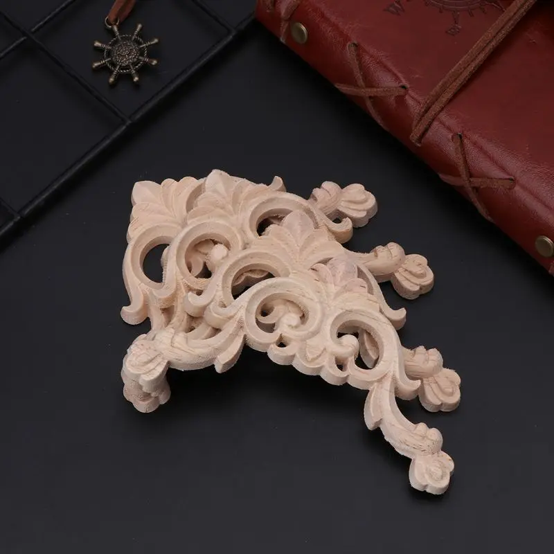 4pcs/set Carved Corner Onlay Applique Unpainted Frame Cupboard Cabinet Deca Dropsale