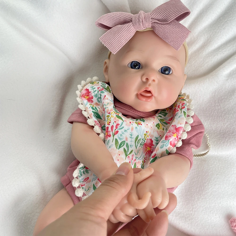 سمين يدوي مرن سيليكون المولود الجديد فتاة 18 بوصة مرئية وريد المرجحة دمية حديثي الولادة ، ومناسبة لهواة جمع هدايا عيد الميلاد ولعب اطفال