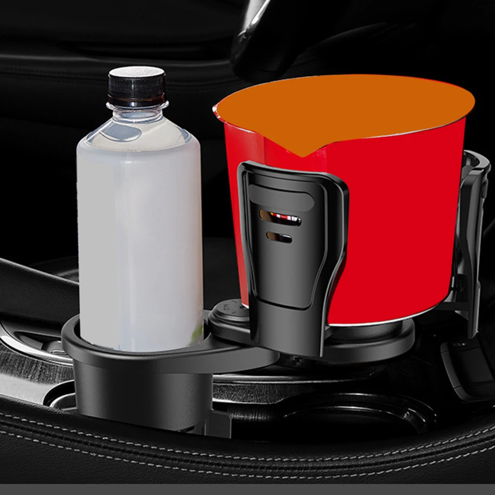

Car Cup Holder Multifunctional Water Drinking Storage Organizer Extender For Vehicle Durable Reusable Rotating Design Easy
