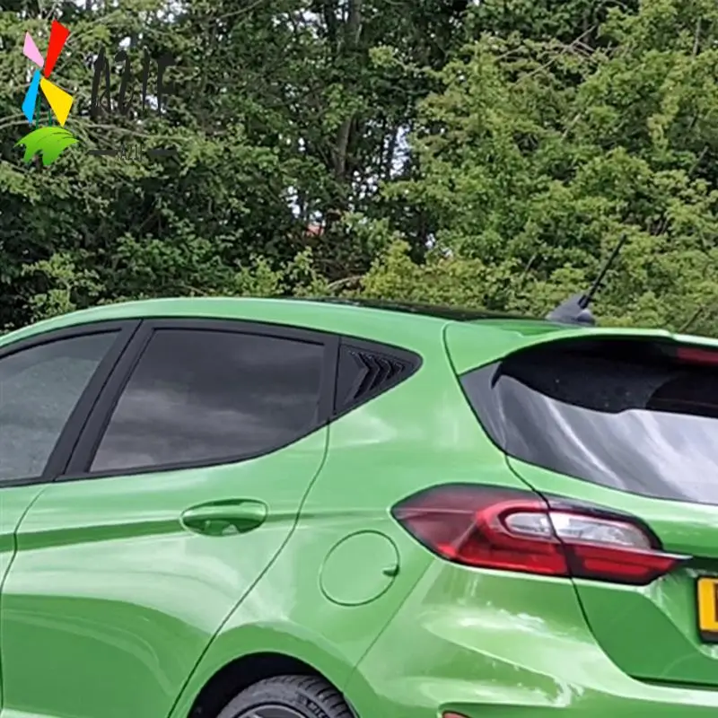 

A21F-Car Rear Triangular Window Louvers Shutters Blinds Cover Trim For Ford Fiesta MK8 2018+