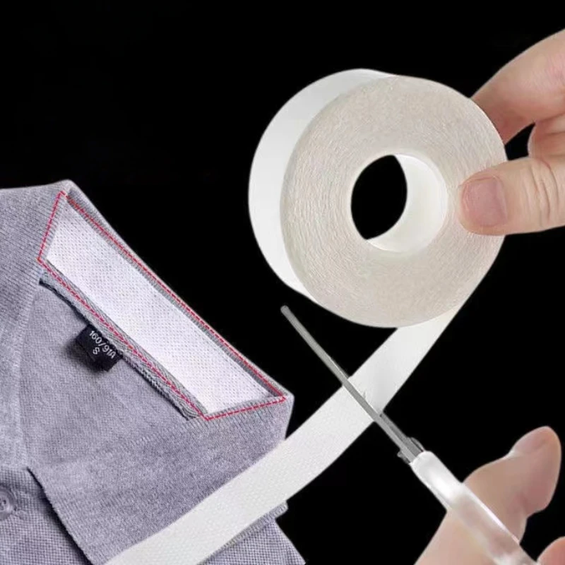 8/32M Hat Shirt Collar Anti-dirty Grime Protector Fixing Sticker Self-adhesive Disposable Tape Rolled Sweat-absorbent Tape