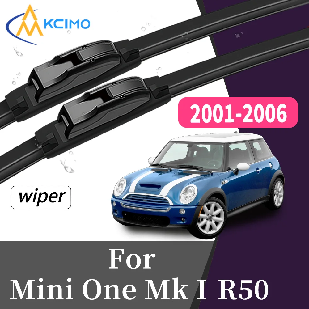 

All-Weather Wear-Resistant Front Windscreen Wiper Blades For Mini One Mk I R50 2001-2006 High Quality Windshield kit 2Pcs