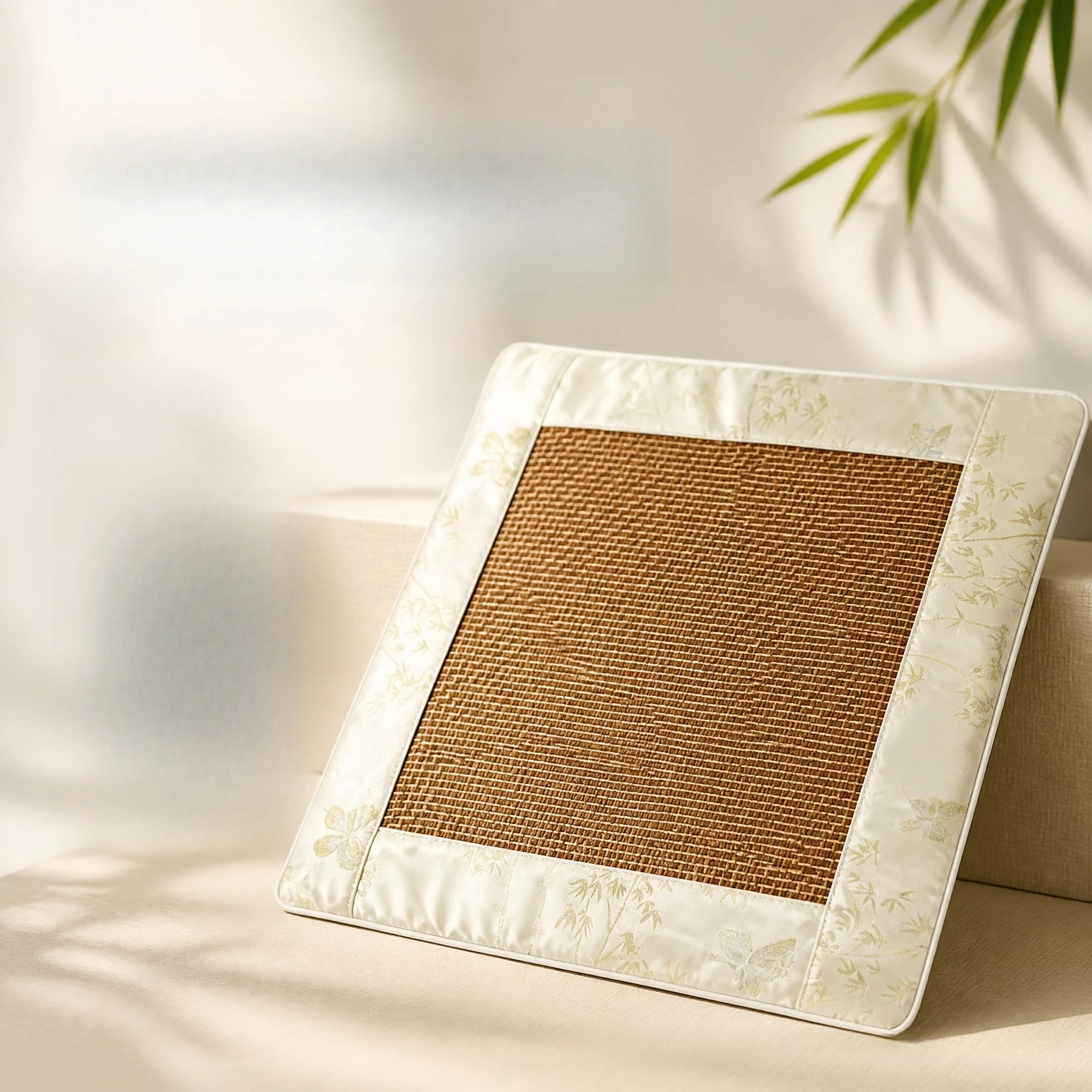 Ice silk rattan cushion breathable and cool office chair cushion anti slip chair cushion for prolonged sitting