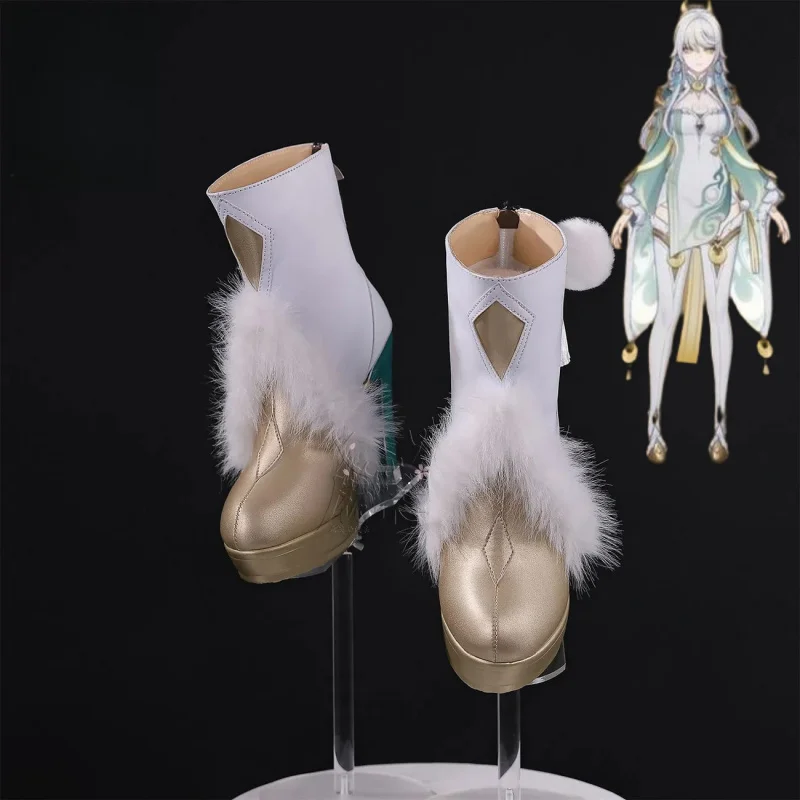 

Genshin Impact Zibai Cosplay Shoes Footwear Halloween Party Costumes Accessory COSFun