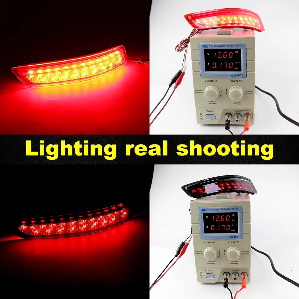 Red/Black Lens Car Rear Bumper Light LED Reflector Taillight Brake Light for Toyota Corolla Lexus GS250 GS350 ES250 ES350 ES300