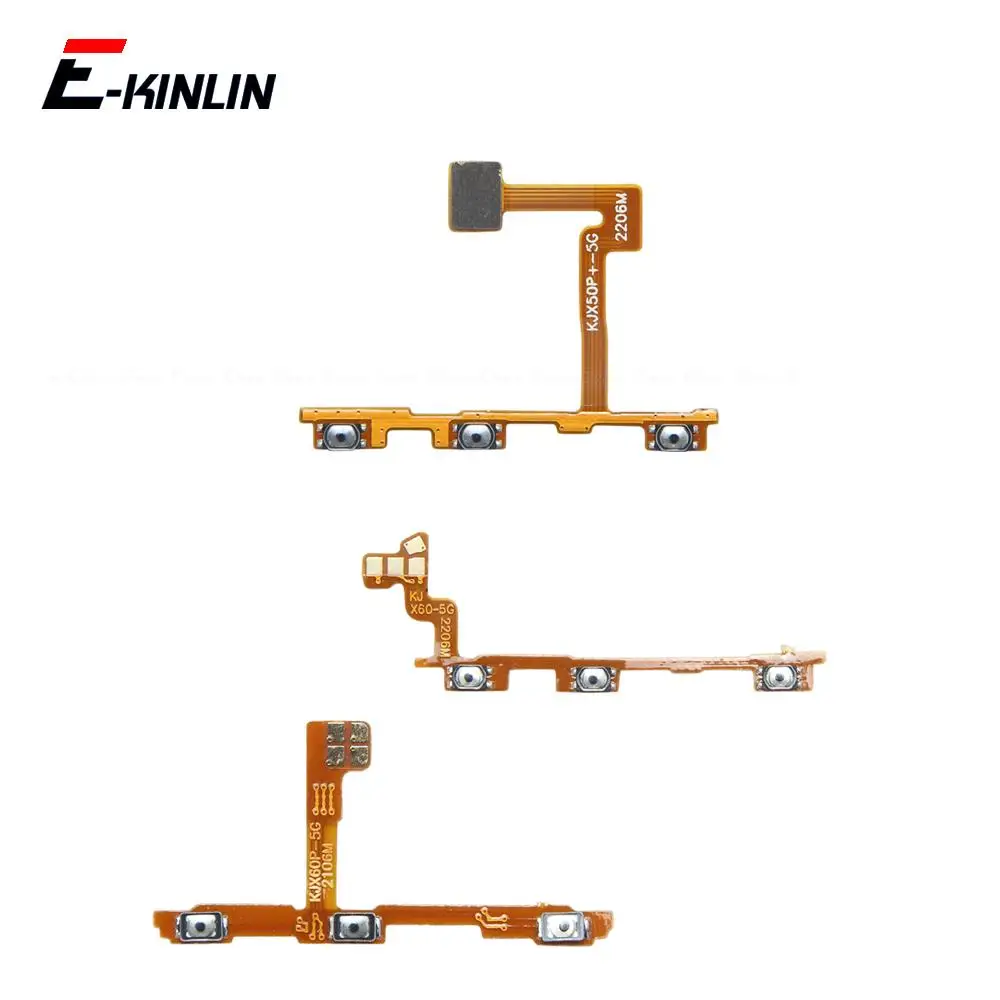 Mute Switch Power Key Ribbon Repair Parts For Vivo X80 X70 X60 X51 X50 Pro Plus Lite Volume Button Control Flex Cable