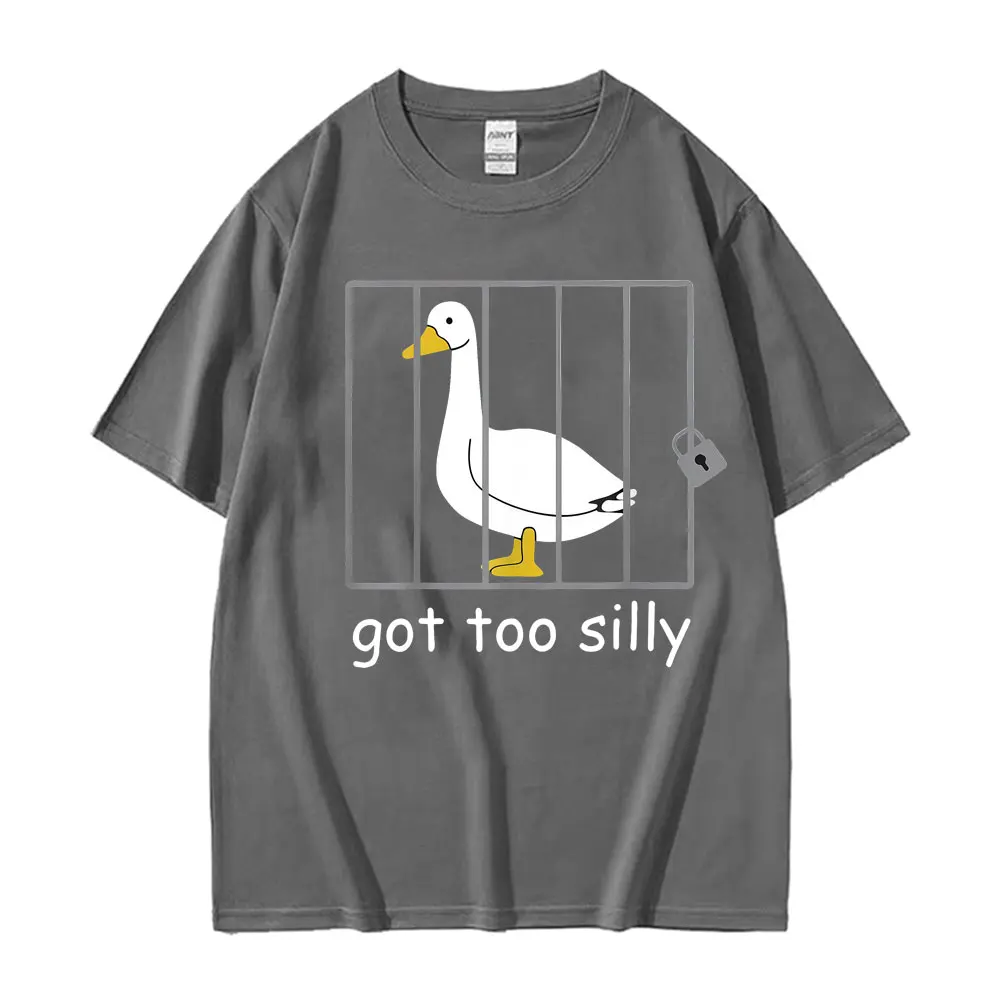 مضحك ميمي إيلي أوزة موقف حصلت على سخيفة جدا تي شيرت الرجال النساء Hot البيع Harajuku موضة خمر تي شيرت قصيرة الأكمام تي شيرت #4