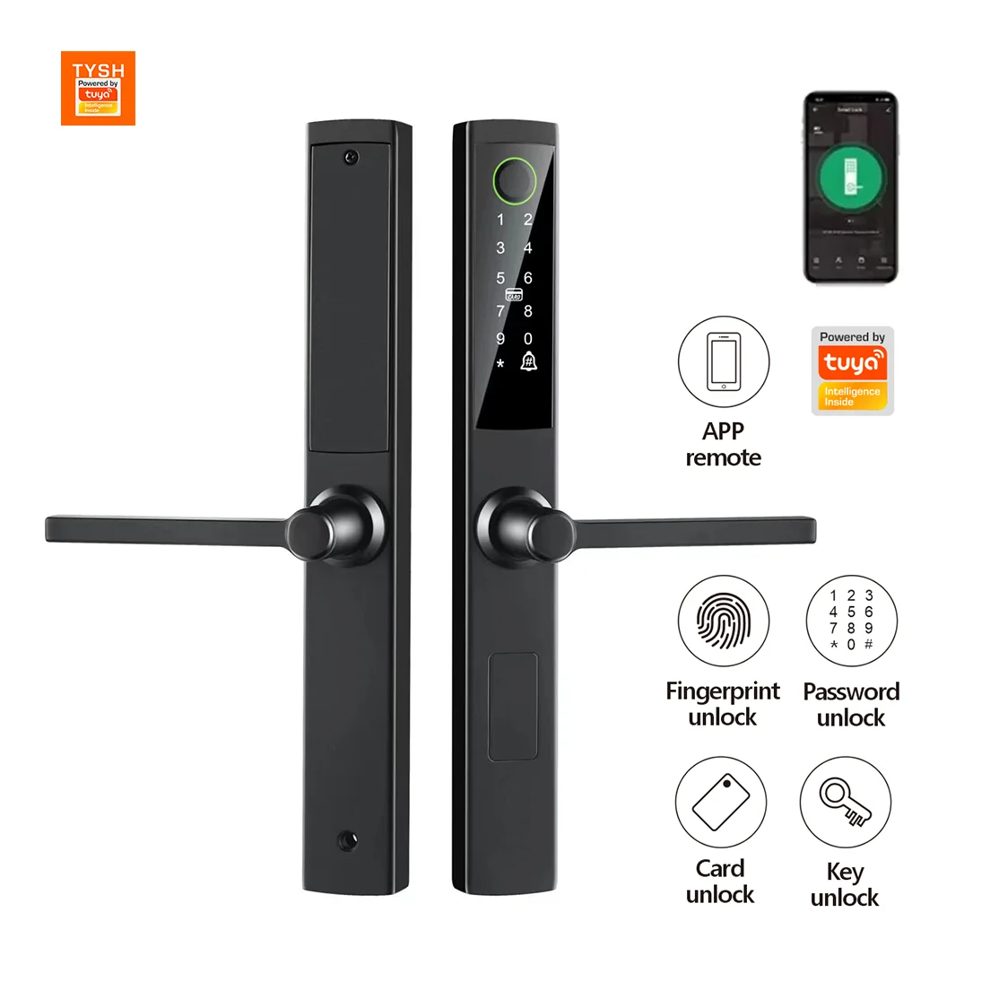 

TYSH Broken Bridge Smart Lock High-end Intelligence Tuya Wifi Fingerprint Waterproof Door Lock