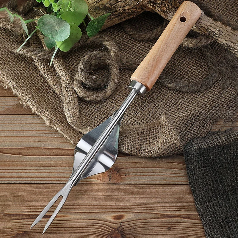 Stainless Steel Hand Weeder Outdoor Garden Hand Weeding Tool Removal Farmland Puller Dandelion Digging Lawn Weeder Transplant