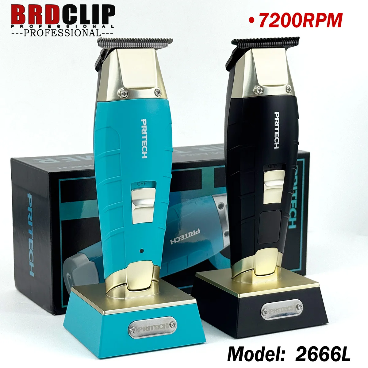 

Professional New Hair Trimmer BRDCLIP PR-2666L 7200RPM LCD DISPLAY DLC Blade Ultra-thin Cuuter Head Precision beauty tool
