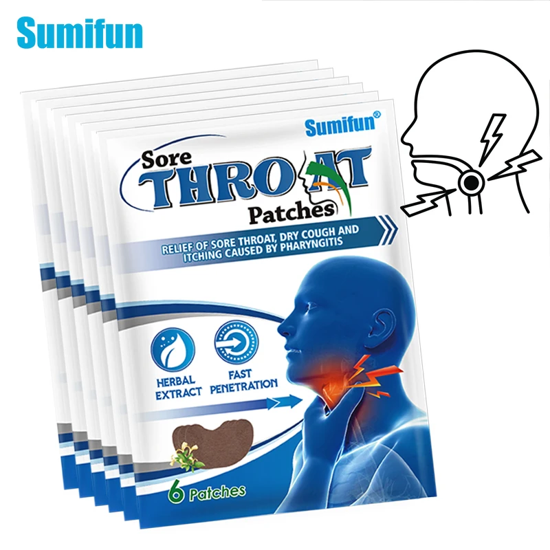 

12/36Pcs Sore Throat Care Patch Treat Chronic Esophagitis Pharyngitis Plaster Dry Throats Expectorant Anti-Inflammatory Plaster