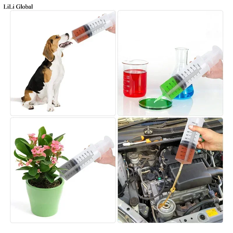 Multifunction Large Syringe Reusable Pump Measuring Seringue Tube for Draw Ink Pet Feeding Car Liquid Oil Glue Applicator 500ml