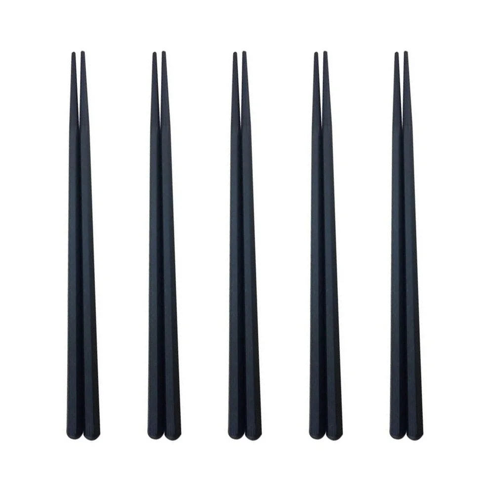 5 Pairs Hexagon Chopsticks Practical Anti-scalding Sushi Chopsticks Tableware for Home Restaurant Practical Anti-scalding Chopst