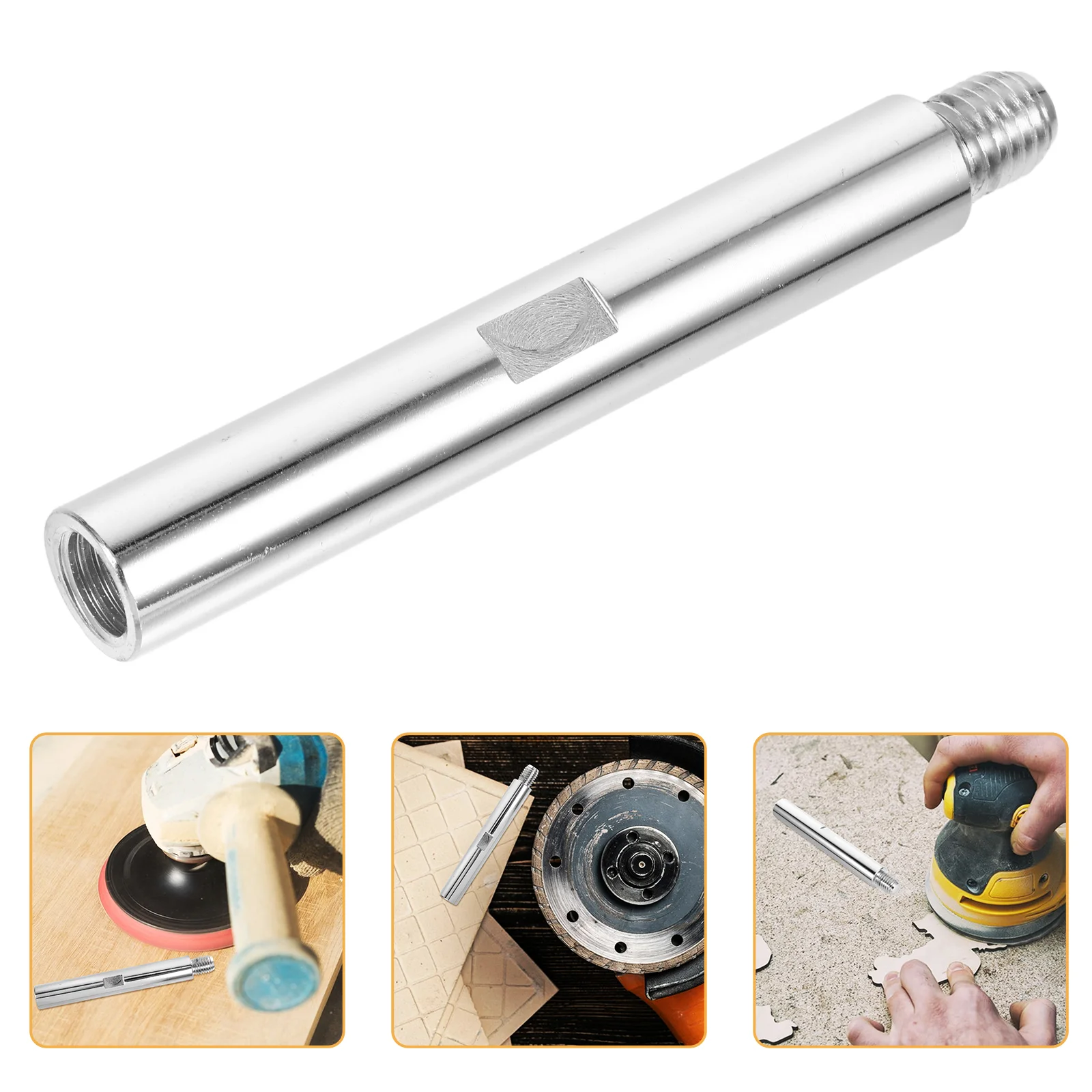 

Angle Grinder Water Mill Extension Rods Shaft Connecting Lengthen 1400X2X2CM Thread Silver Flexible for Rotary Polisher