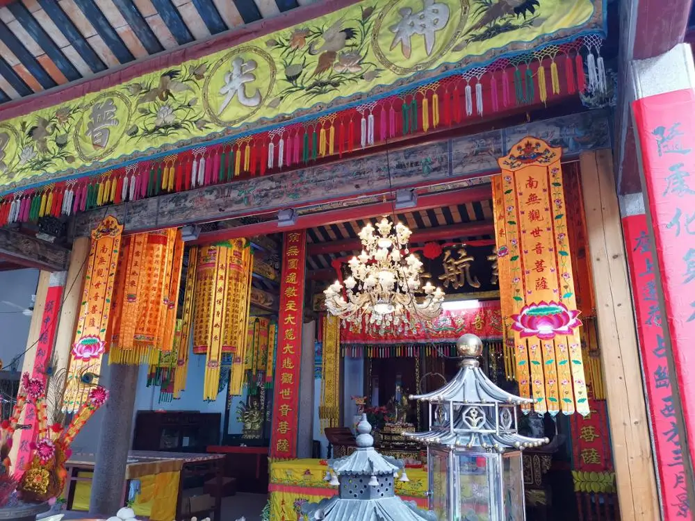 2PCS A pair Wholesale Buddhist supply HOME Temple Altar FENG SHUI Namo Amitabha decorative golden Streamer Buddha flag banner view 3