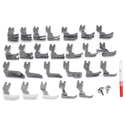 28 PCS/Set Presser Foot Set For Singer Brother Juki Industrial Sewing Machine Accessories