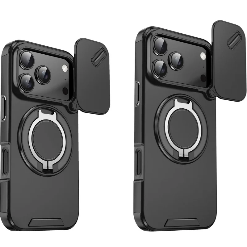 360 ° Ring Ständer Halter Magnet Telefon Fall Für iPhone 17 Air 16e 15 14 13 12 11 Pro Max Plus stoßfest Rutsche Kamera Protecto Abdeckung