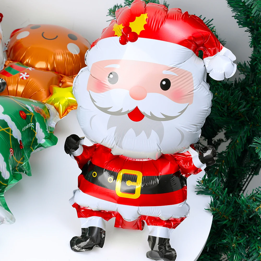 1/50Pcs Christmas Balloons Santa Claus Xmas Tree Handheld Foil Balloons Kids Gifts Toys for New Year Xmas Birthday Party Decor