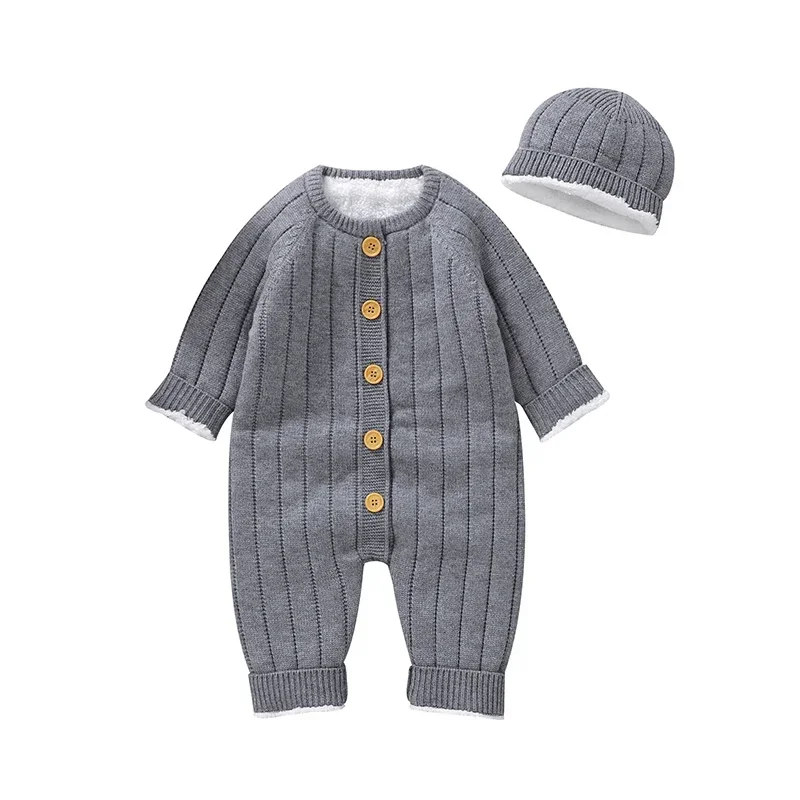 One Pieces Children Costumes Baby Girl Romper Long Sleeve Autumn & Winter Newborn Infant Kids Boys Warm Fleece Jumpsuits Clothes