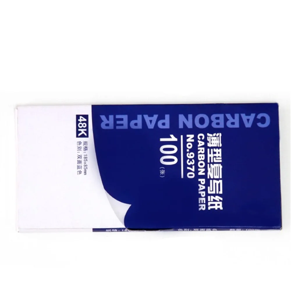 100pcs/box  9370 48K 8.5cmX18.5cm Blue Carbon Stencil Transfer Paper Double Sided Hand Pro Copier Tracing Hectograph Repro