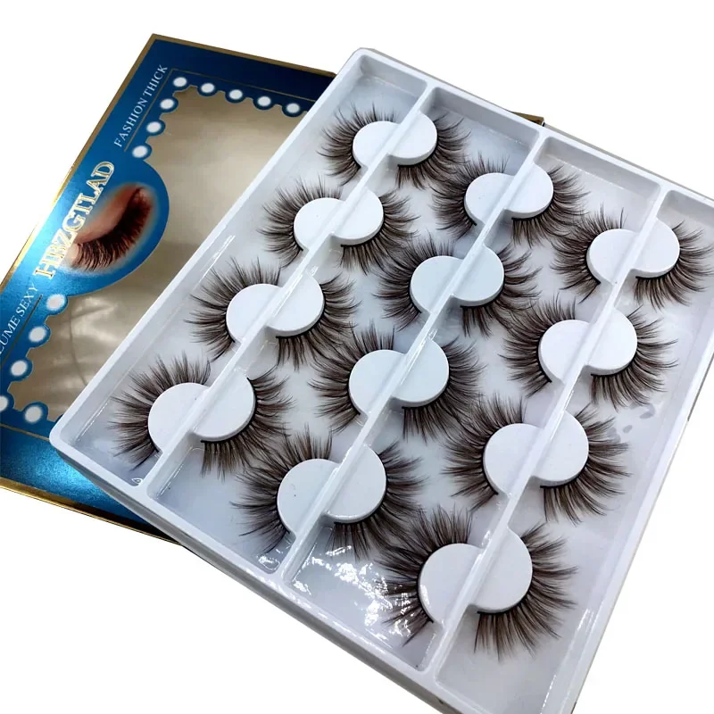 12 Paar falsche Multipack 3D-Nerzwimpern, handgefertigt, weiches und flauschiges natürliches Augen-Make-up-Werkzeug