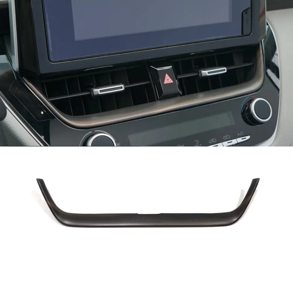 ABS Silver/Carbon Auto Styling Accessories Car Navigation Strip Cover Trim Frame Sticker For Toyota Corolla E210 2019 2020-2022