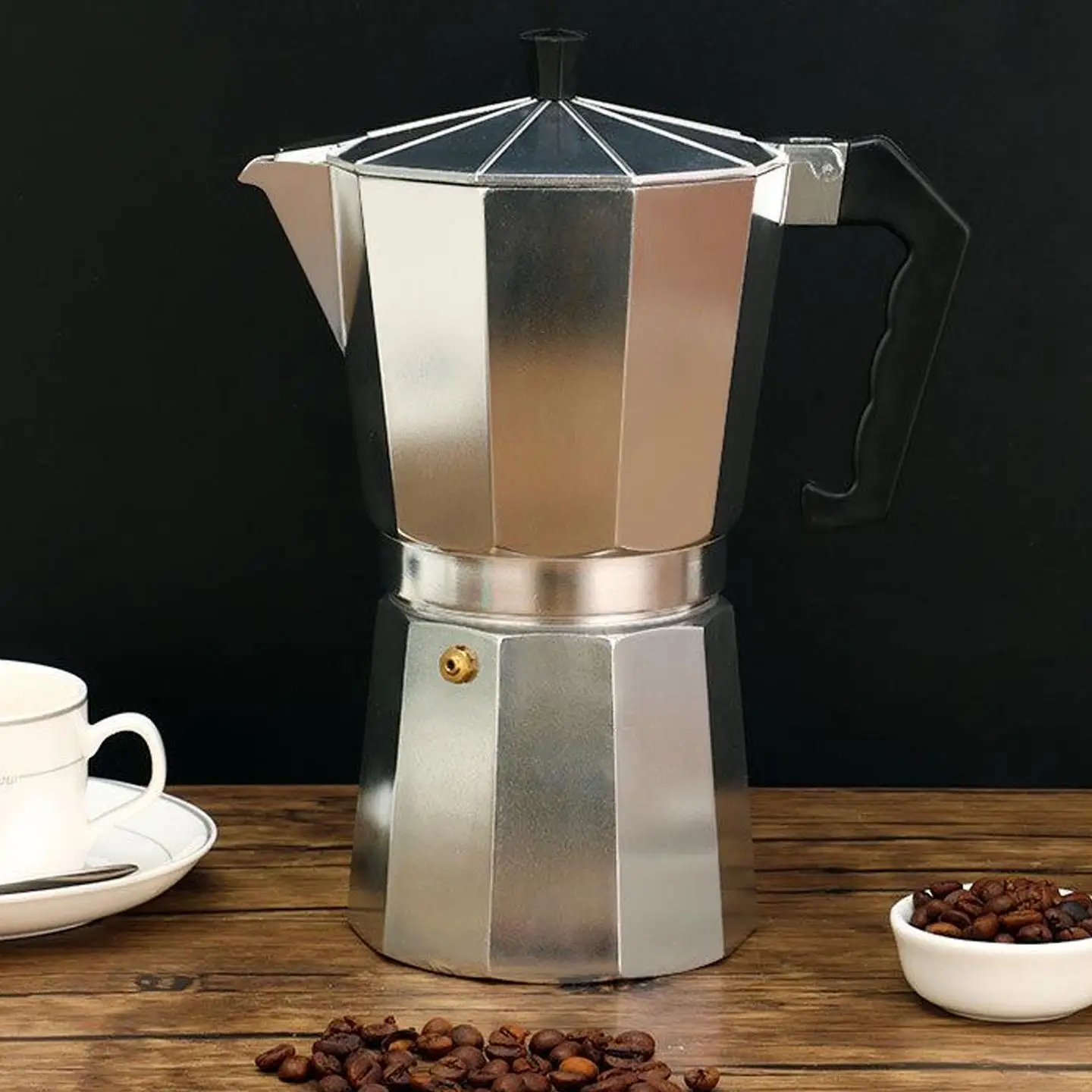 Cafetera Moka de Aleación de Aluminio / Cafetera Italiana de Presión / Cafetera Multiusos para Inducción y Gas