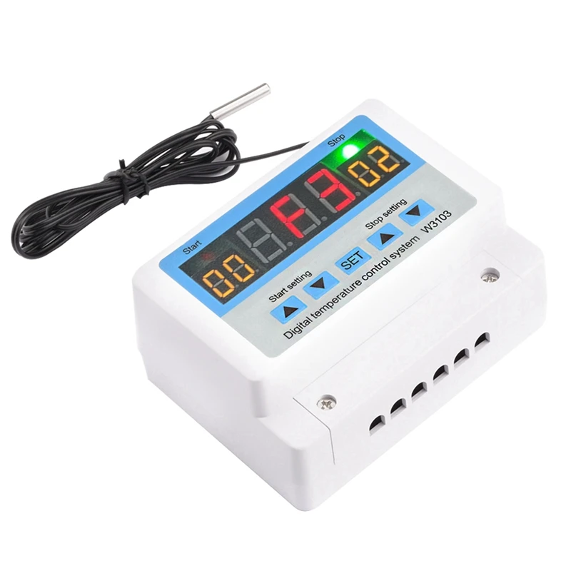 1 Pcs W3103 AC 220V Max Digital Thermostat Switch Wall Hanging DC 12V 24V Thermostat 5000W