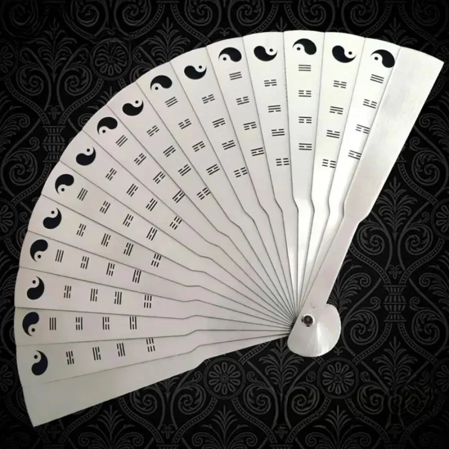 Metal Folding Fan Stainless Steel Martial Arts Ancient Style Iron Fan Self-Defense Kung Fu Tai Chi Hanfu Fan High-end Gift - Image 4