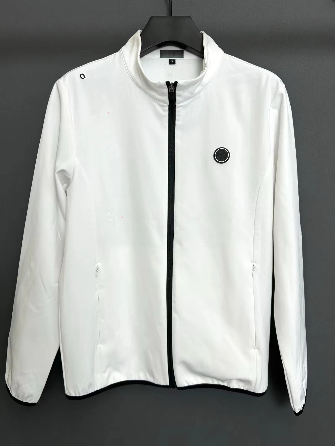 

2025 New Golf Clothing Men's Stand Up Collar Zipper Windproof Golf Jacket Man Autumn Fashion Casual Thin Golf Jacket