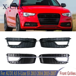 For AUDI A5 S-Line S5 2013 2014 2015 2016 2017 Front Bumper Fog Light Lamp Trim Grille Cover Frame Car Accessories 8T0807682K