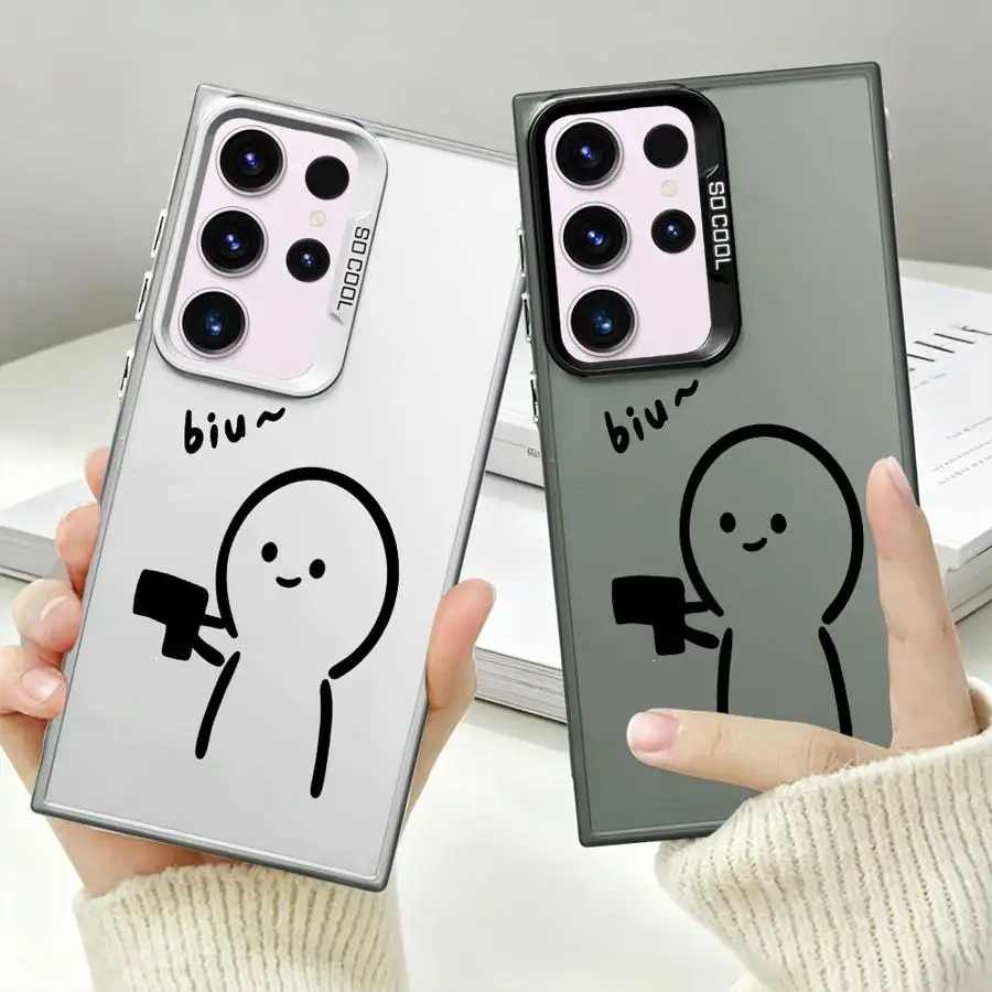 Phone Cover Case for Samsung Galaxy S26 Note 20 Ultra S24 FE S20 FE S22 Ultra S21 S23 S25Edge S25 Cool Stick Man