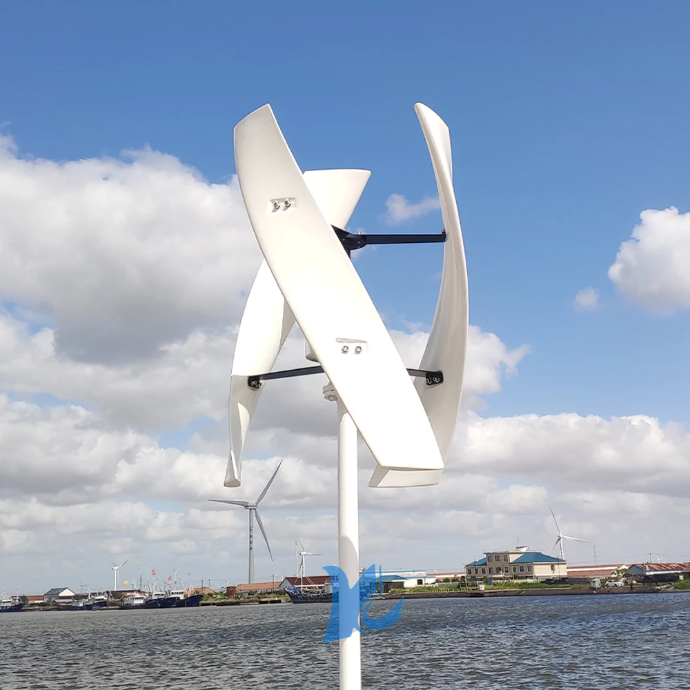 طاقة مجانية 600 واط 800 واط 1000 واط 2000 واط توربينات طاقة الرياح 12 فولت 24 فولت 48 فولت 1KW 2KW محور عمودي المنزل استخدام طاحونة مولد منخفض الضوضاء