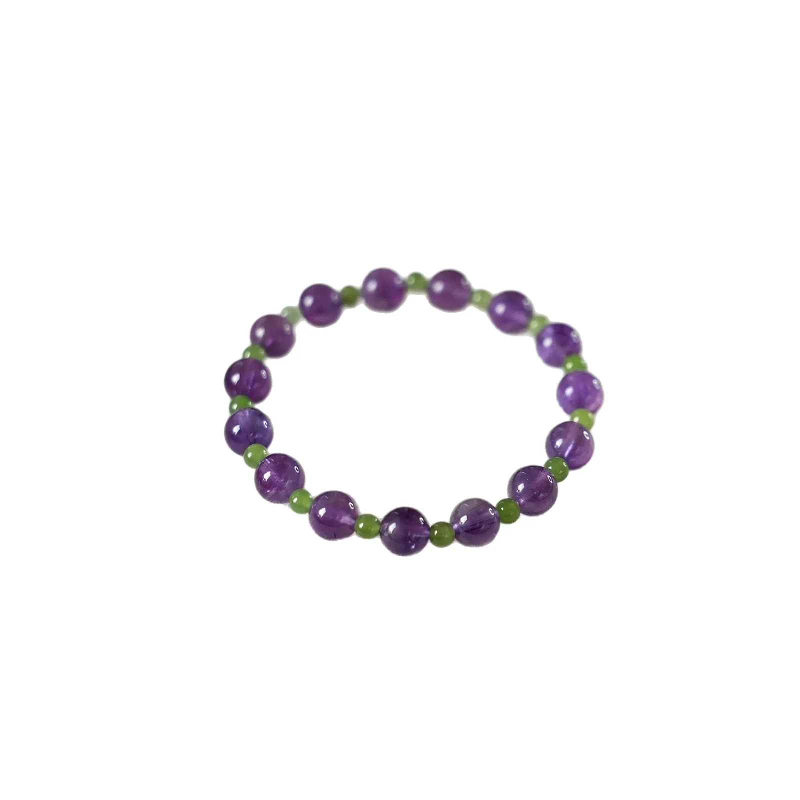 New Chinese Style Amethyst Bracelet for Women Lavender Purple Retro Stackable Hand Jewelry Gifts