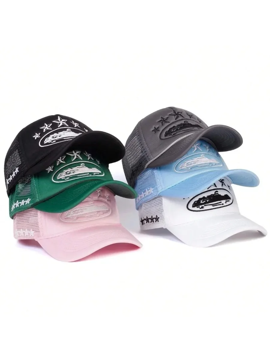Unisex Mannen Vrouwen Cap Pentagram Borduren Baseball Netto Caps Lente Zomer Outdoor Verstelbare Casual Hoeden Zonnebrandcrème Hoed - afbeelding 2