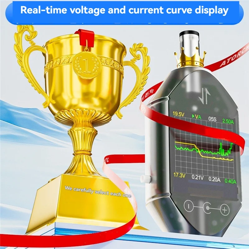 AT43-DT550 600 واط مقياس الطاقة الرقمي DC4.5-50V الجهد فاحص التيار DC5.5X2.5 مللي متر واجهة قياس القدرة أ