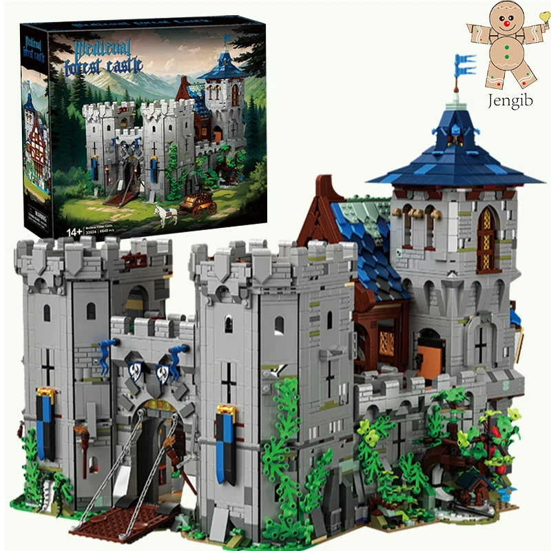 

6640PCS Medieval Jungle Castle Building Blocks Forest Castle Model Bricks Desktop Decoration DIY Toys For Kids Holiday Gifts