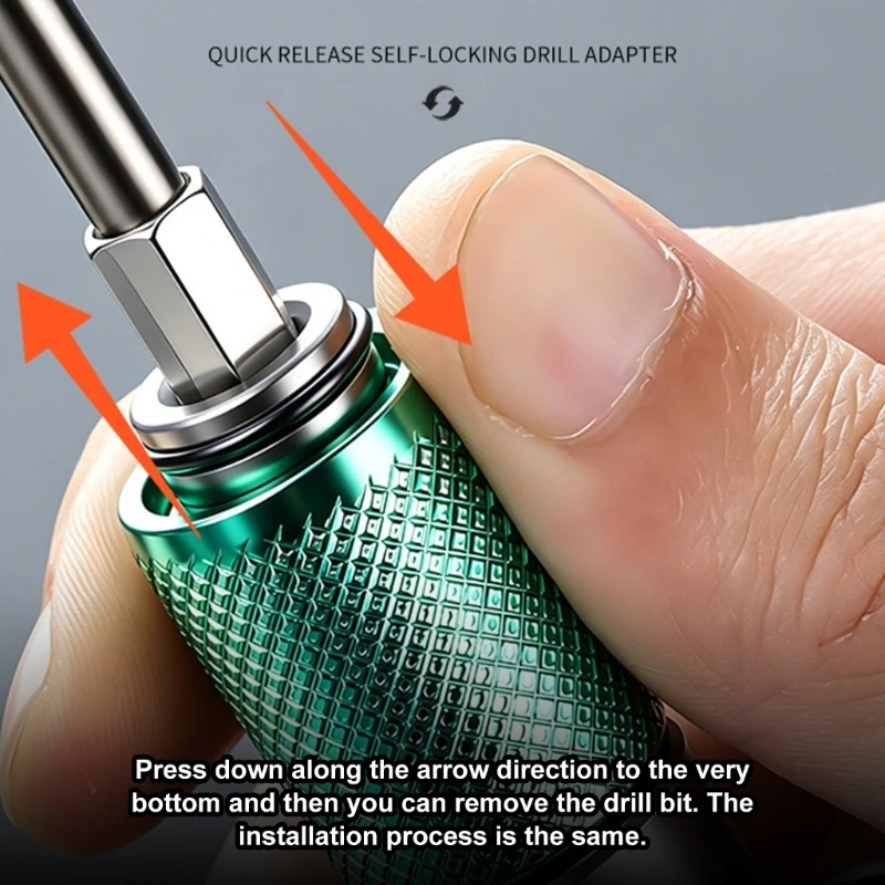 Drilling Tool Bit Adapter, Carbon Steel Sleeve Accessory for Fastening Work, Repair Jobs, Daily Use and Bit Changes
