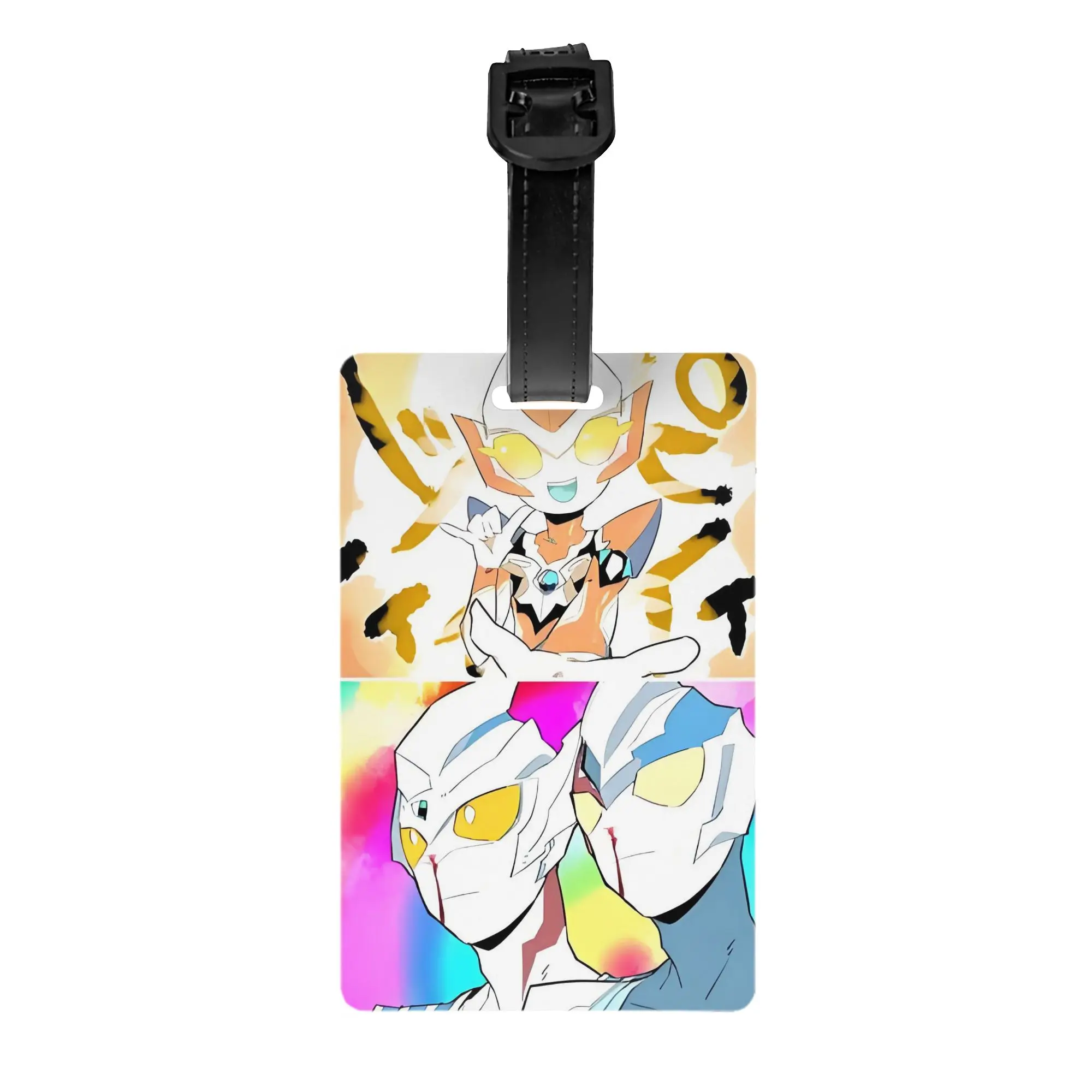 

Custom Ultramanes Anime Luggage Tag Privacy Protection Baggage Tags Travel Bag Labels Suitcase