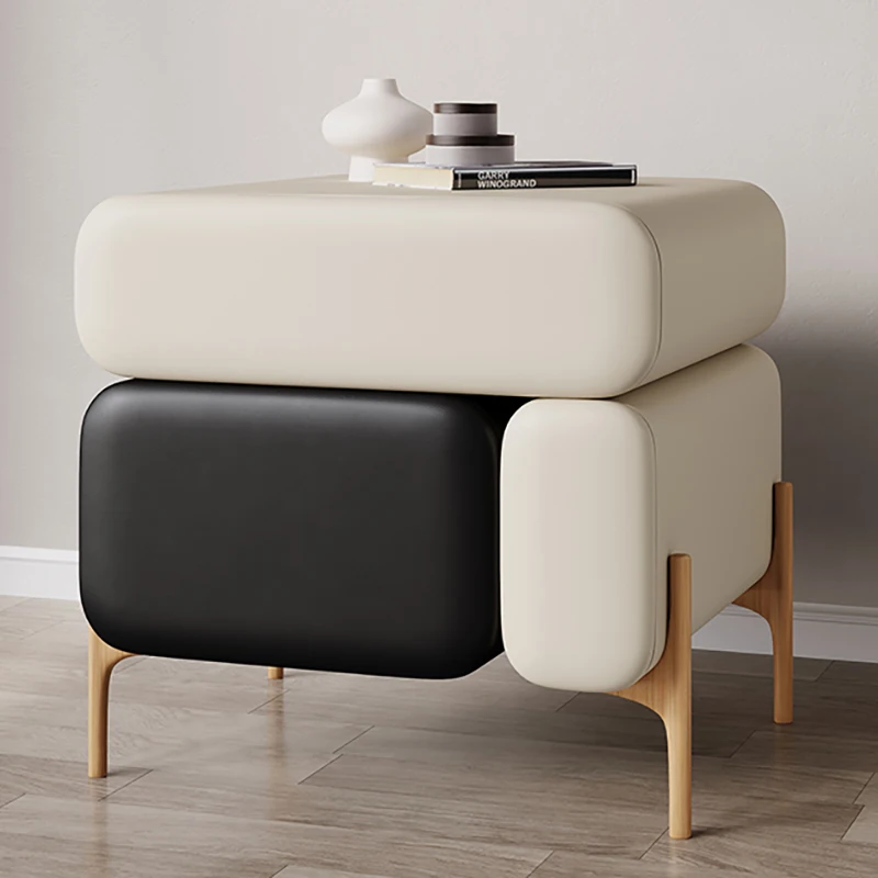 

Storage Luxury Bedside Table Modern Minimalistic Home Living Room Bedside Table Wood Bedroom Mesita De Noche Decoration