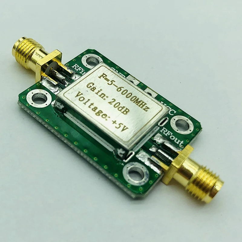 A93P RF Power Amplifier with Shielding Shell 5M-6GHz Broadband Signal Amplifier 20DB High Gain