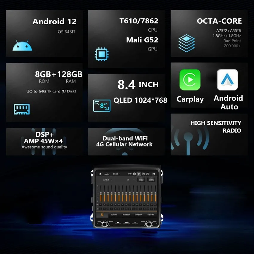 Carplay Car Radio For Porsche Cayenne 2010-2017 Android14 Touch Screen Multimedia Player GPS Navigation Stereo 5G WIFI