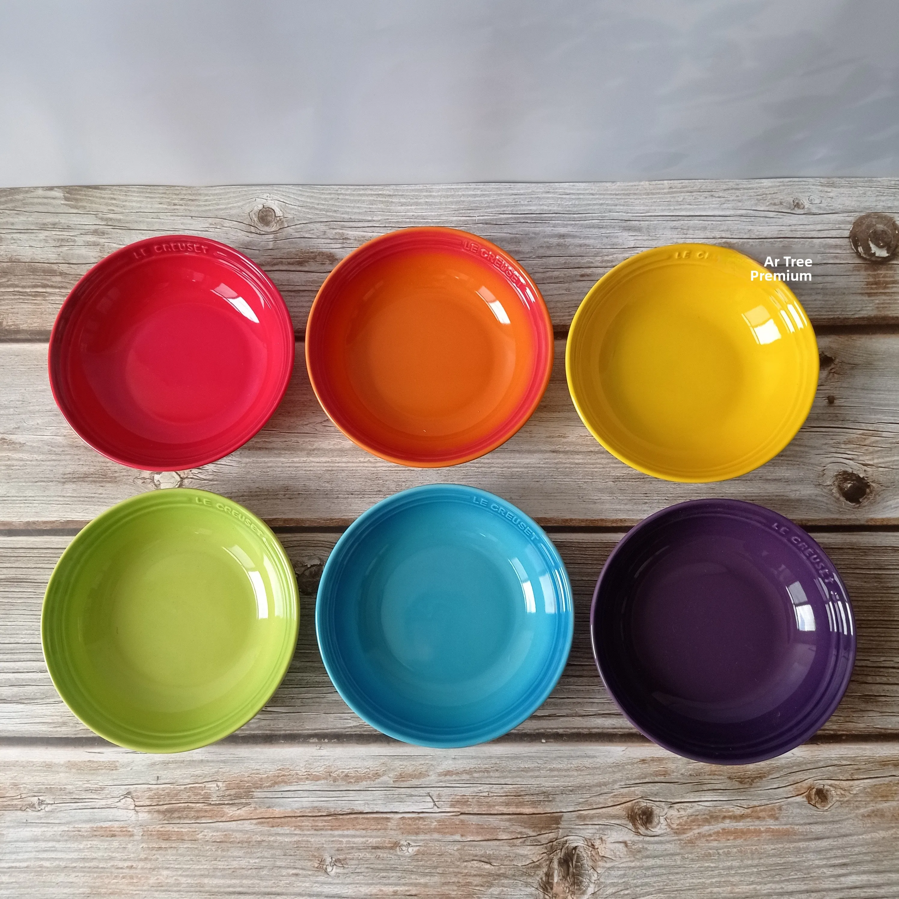 Le Creuset Cool Color Home Use Soup Bowl Salad Bowl Cereal Bowl Breakfast Bowl Underglaze Color Dinnerware High End